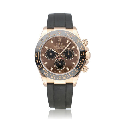 Daytona 40 rose gold choco / brown rubber - Oysterflex 2022 box + papers