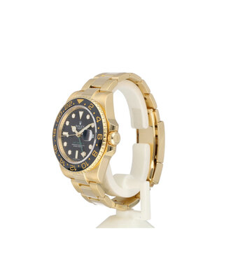 Rolex GMT-Master II 40 yellow gold black Oyster 2009 box + papers