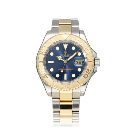 Yacht-master 40 steel - yellow gold blue D-serial 2005 | NEW ROLEX SERVICE