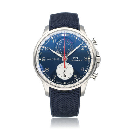 Portugieser Chronograph Yacht Club Orlebar Brown 45 blue 2021 box + papers
