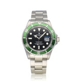 Rolex Submariner Date 40 steel Kermit - Green - Z-serial - 2006 box + papers