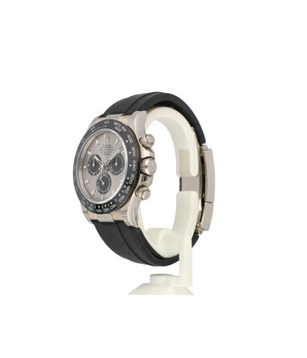Rolex Daytona  40 white gold steel dial / grey / slate / ghost ceramic Oysterflex - rubber
