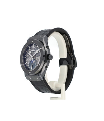 Hublot Classic Fusion Aerofusion Moonphase Black Magic 45 skeleton 2016 B+P | NEW HUBLOT STRAP