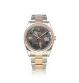 Rolex Datejust 36 steel gold Wimbledon grey / slate roman Oyster 2021 B+P | NEW ROLEX SERVICE