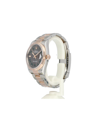 Rolex Datejust 36 steel gold Wimbledon grey / slate roman Oyster 2021 B+P | NEW ROLEX SERVICE