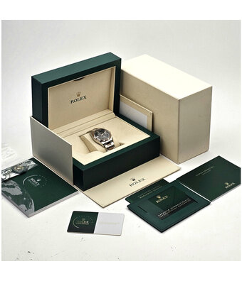 Rolex Datejust 36 steel gold Wimbledon grey / slate roman Oyster 2021 B+P | NEW ROLEX SERVICE