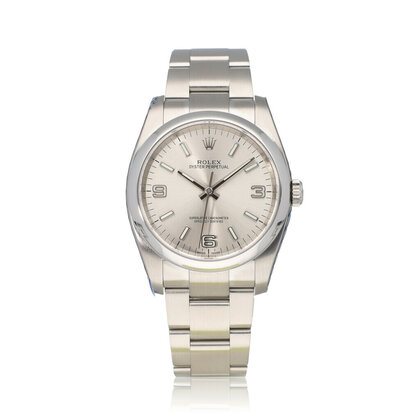 Oyster Perpetual steel silver domed 2016 box + papers | NEW ROLEX SERVICE