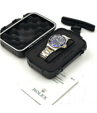 Rolex Submariner Date 40 steel - gold blue / bluesy Oyster 2006 + papers