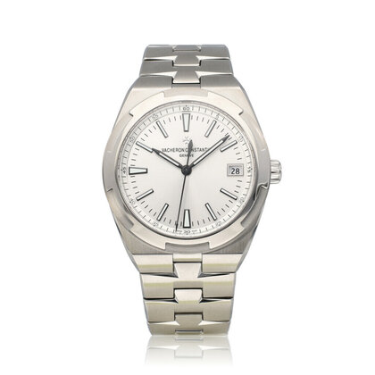 Overseas Chronograph 41 steel silver 2023 B+P | NEW VC SERVICE