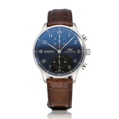 Portugieser Chronograph 41 steel black