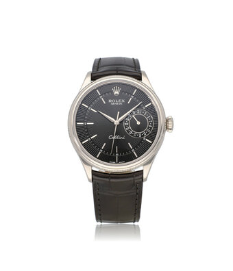 Rolex Cellini Date 39 white gold black | NEW ROLEX STRAP