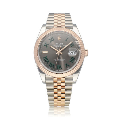Datejust II 41 steel - rose gold Wimbledon slate grey roman Jubilee 2023 + papers