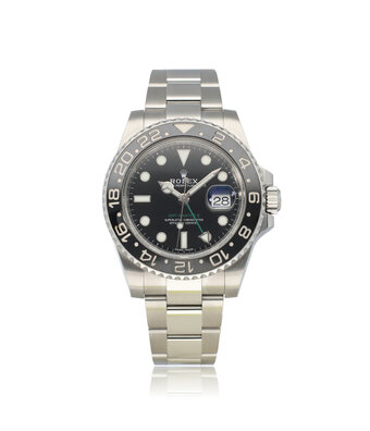 Rolex GMT-Master II 40 steel black ceramic Oyster 2007 box + papers