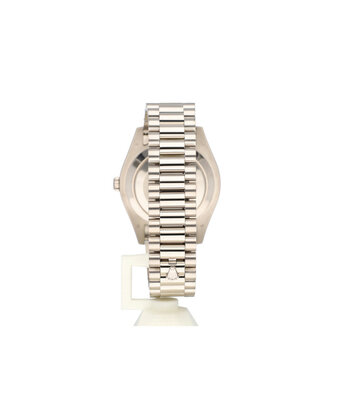 Rolex Day-Date II 41 white gold diamond - baguette President V-serial 2010 box + papers