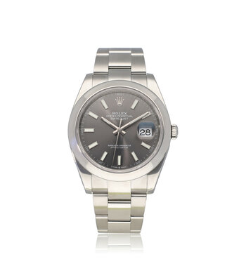 Rolex Datejust 41 steel grey - slate Oyster 2021 B+P | NEW ROLEX SERVICE