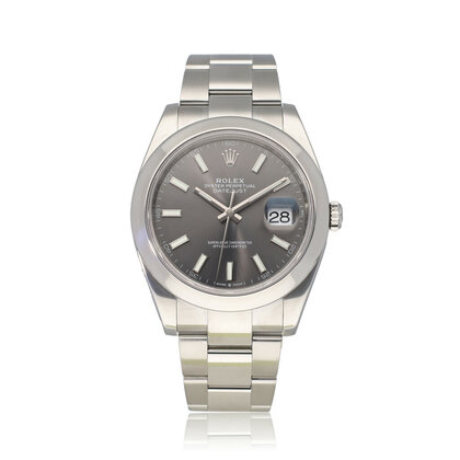 Datejust 41 steel grey - slate Oyster 2021 B+P | NEW ROLEX SERVICE