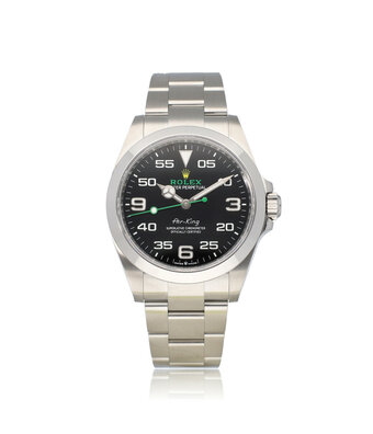 Rolex Air-king 40 steel black domed Oyster 2023 box + papers