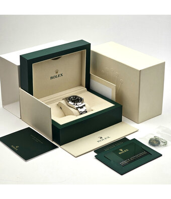 Rolex Air-king 40 steel black domed Oyster 2023 box + papers