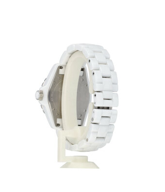 CHANEL J12 White Diamond Indicators 38 white ceramic 2019 box + papers