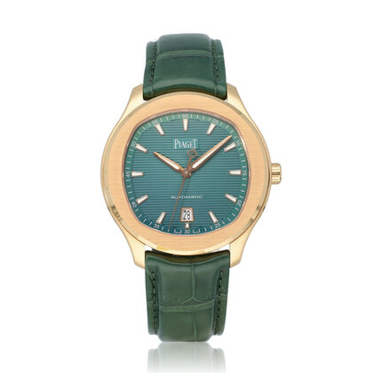 Polo Date 42 rose gold green 2025 box + papers