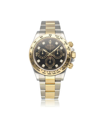 Rolex Daytona  40 steel - yellow gold black diamond 2017 box + papers