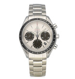 Omega Speedmaster Date 40 steel white black - panda limited - OPEN DATE - box + papers