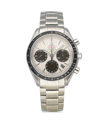 Omega Speedmaster Date 40 steel white black - panda limited - OPEN DATE - box + papers