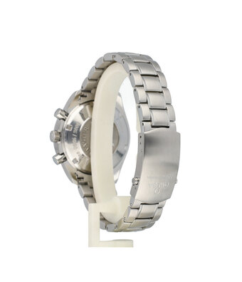 Omega Speedmaster Date 40 steel white black - panda limited - OPEN DATE - box + papers