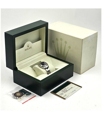 Rolex Lady-Datejust 26 steel domed black Oyster 2009 box + papers