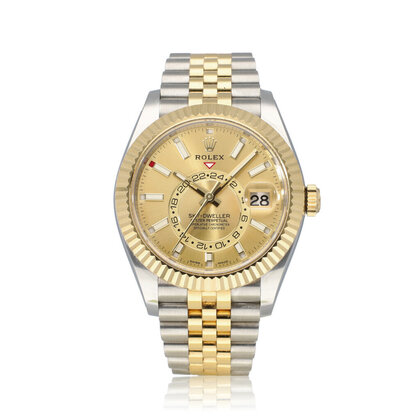 Sky-Dweller  42 steel - yellow gold champagne Jubilee 2023 box + papers