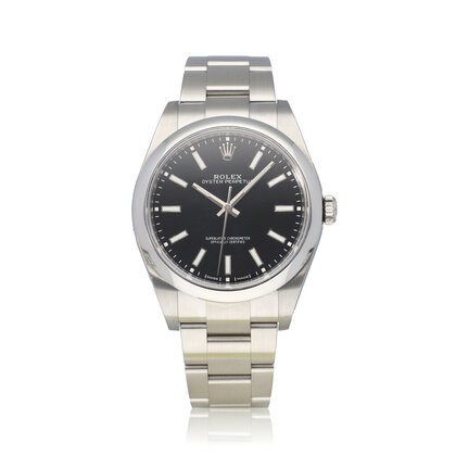 Oyster Perpetual 39 steel black domed 2019 box + papers