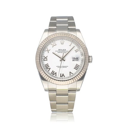 Datejust 41 steel - white gold roman Oyster 2024 box + papers