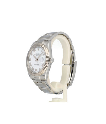 Rolex Datejust 41 steel - white gold roman Oyster 2024 box + papers