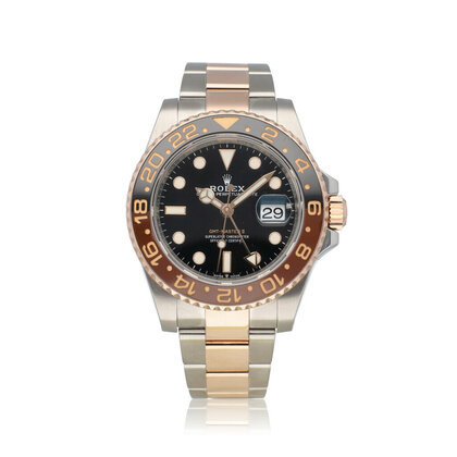 GMT-Master II 40 steel - rose gold Oyster Rootbeer 2020 box + papers