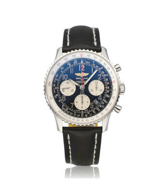 Breitling Navitimer 01 Chronograph 43 steel black leather strap 2013 B+P | NEW BREITLING SERVICE
