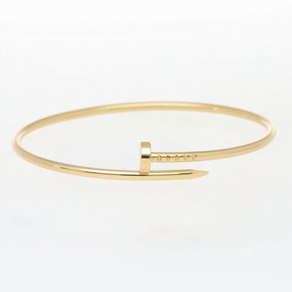Just un Clou  18cm size 18 yellow gold nail bracelet small SM 2023 box + papers