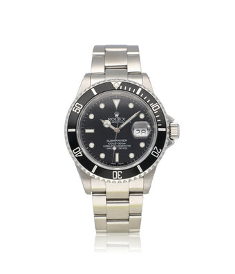 Rolex Submariner Date 40 steel black Oyster 2002 box + papers