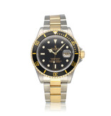 Rolex Submariner Date 40 steel - yellow gold black F-serial 2004 + papers | NEW ROLEX SERVICE