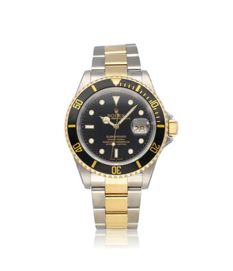Rolex Submariner Date 40 steel - yellow gold black F-serial 2004 + papers | NEW ROLEX SERVICE