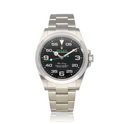 Air-king 40 steel black domed Oyster 2023 box + papers