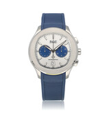 Piaget Polo  42 steel silver blue rubber | OPEN DATE | box + papers