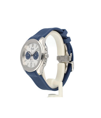Piaget Polo  42 steel silver blue rubber | OPEN DATE | box + papers