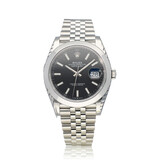 Rolex Datejust 41 steel black index domed Jubilee 2020 B+P | NEW ROLEX SERVICE