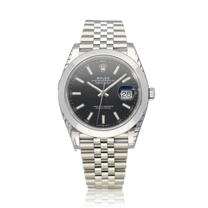 Datejust 41 steel black index domed Jubilee 2020 B+P | NEW ROLEX SERVICE