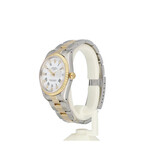 Rolex Date  34 steel - gold Oyster white roman diamond + papers | NEW ROLEX SERVICE