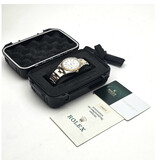 Rolex Date  34 steel - gold Oyster white roman diamond + papers | NEW ROLEX SERVICE