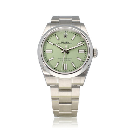 Oyster Perpetual 41 steel NEW - UNWORN pistachio - pistache white tag 2025 box + papers