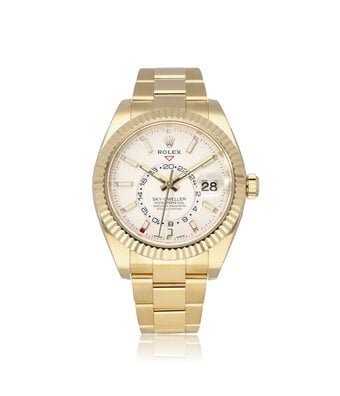 Rolex Sky-Dweller  42 yellow gold - white Oyster 2021 box + papers