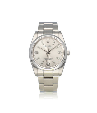 Rolex Oyster Perpetual  steel silver 2008 box + papers | NEW ROLEX SERVICE