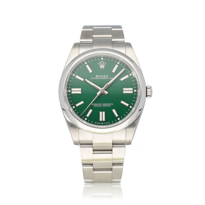 Oyster Perpetual 41 steel green domed Oyster - Bulbasaur - 2023 B+P | NEW ROLEX SERVICE